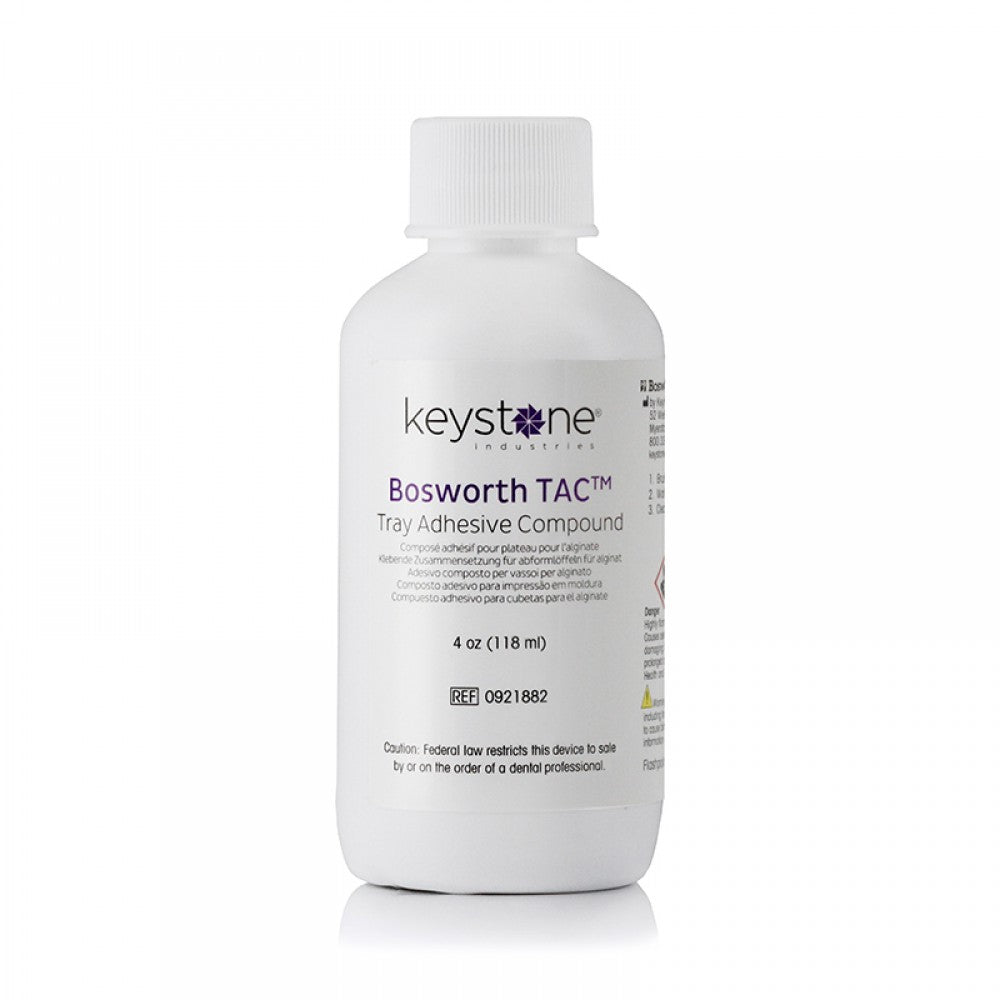 Keystone 0921882 Bosworth TAC Tray Dental Adhesive Compound Bulk Package 4 Oz Keystone 0921882 Bosworth TAC Tray Dental Adhesive Compound Bulk Package 4 Oz